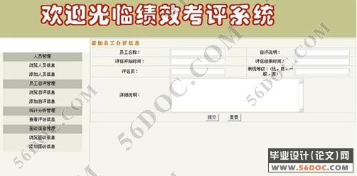 绩效评估系统员工自评模块的设计开发(JSP+SQL2000)