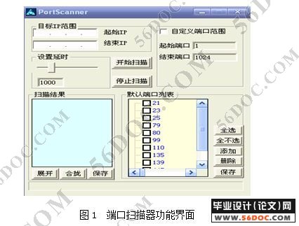 端口扫描技术的设计与实现(SYN探测技术)