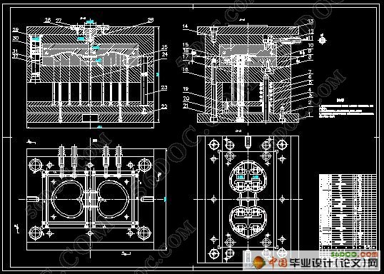 心型台灯塑料注塑模具毕业设计