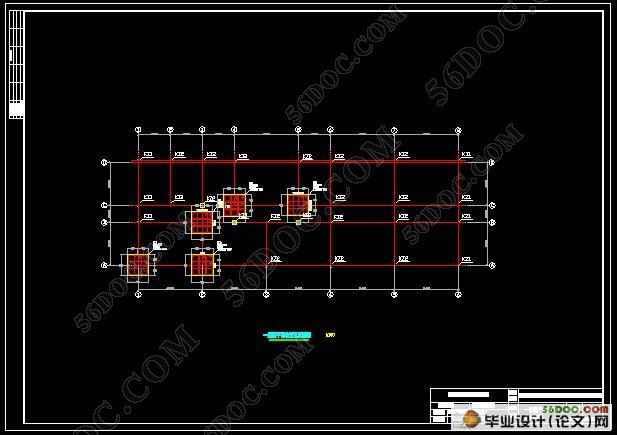五层框架结构中学教学楼设计(CAD建筑图,结构图)☆