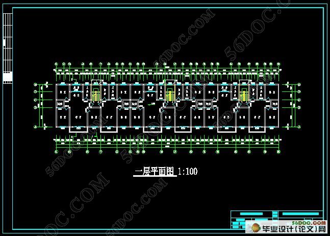 六层3500平米砖混住宅楼设计(建筑图,结构图和平面图)
