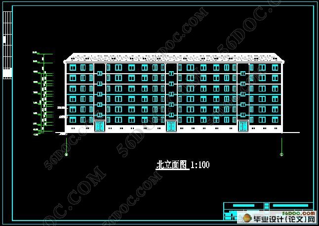 六层3500平米砖混住宅楼设计(建筑图,结构图和平面图)