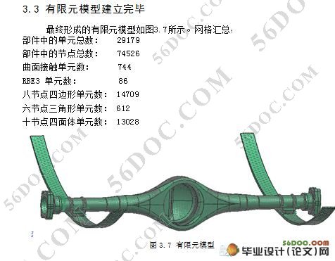 驱动桥桥壳的强度分析