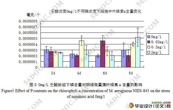 水体P含量对铜绿微囊藻抵抗壬酸胁迫的影响