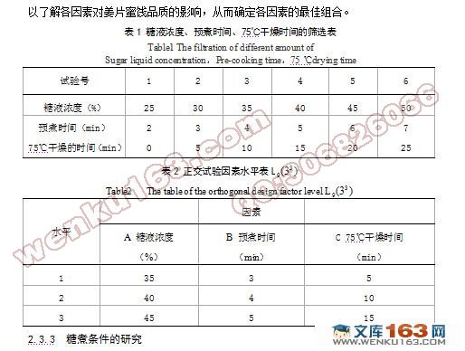 低糖姜片蜜饯加工工艺的研究