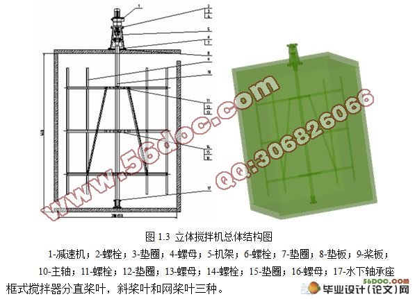 工业废水处理厂絮凝搅拌机的设计(含cad零件图和装配图)