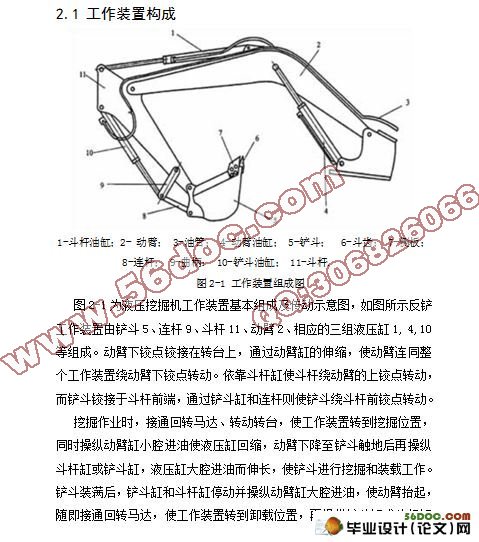 挖掘机工作装置设计