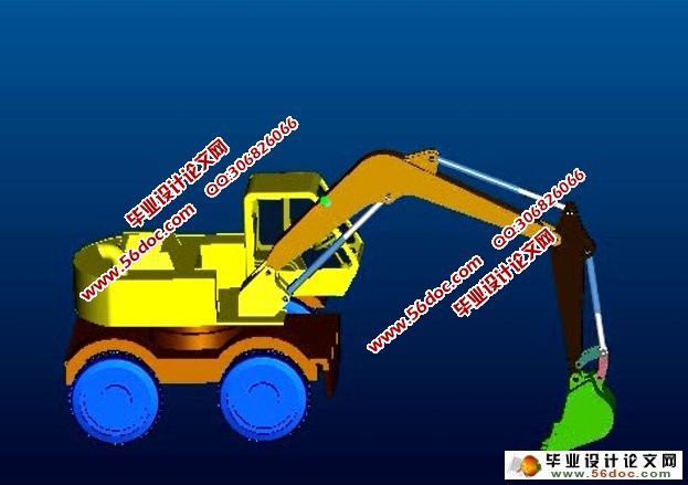 液压挖掘机反铲装置设计(CAD,proe三维,仿真视频)