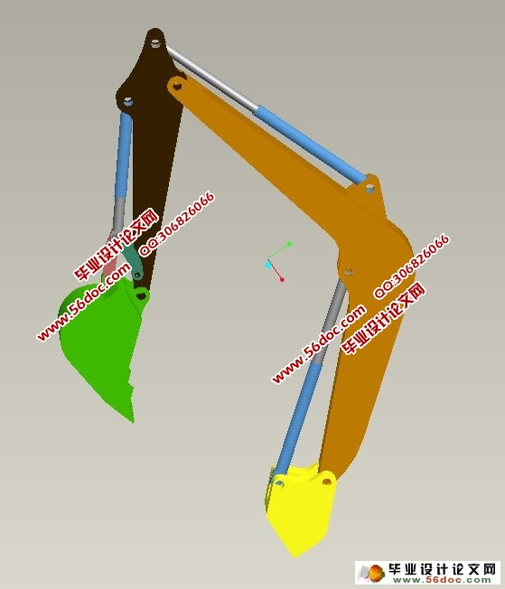 液压挖掘机反铲装置设计(CAD,proe三维,仿真视频)
