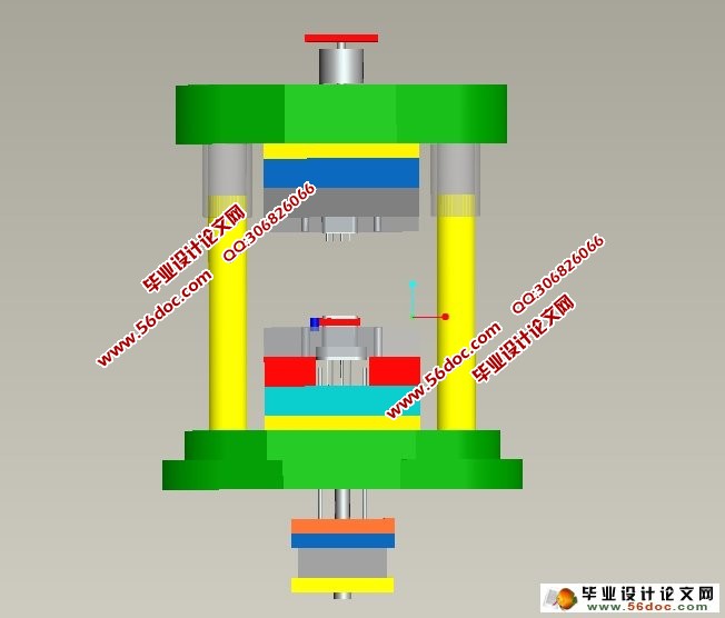 冲孔落料正装复合模运动方仿真(Proe三维图,仿真视频)