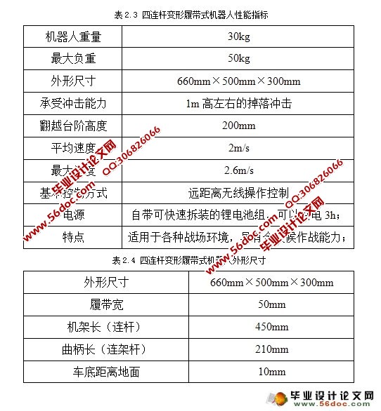四连杆履带式搜救机器人(含CAD零件图装配图)