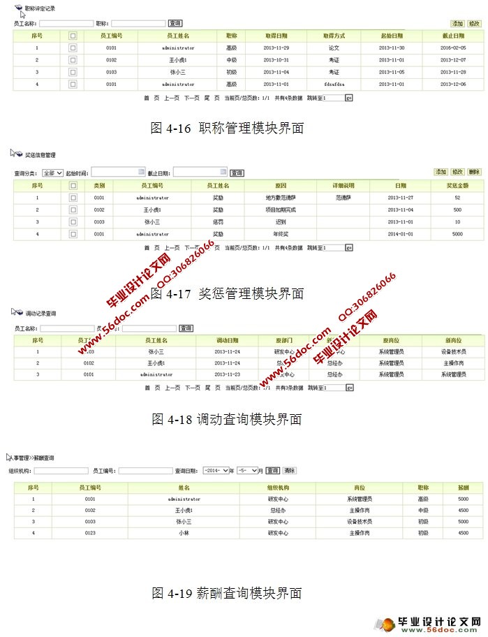 基于Web的企业管理信息系统-人事管理模块(MySQL)