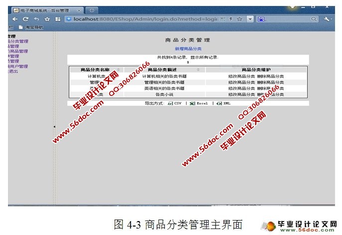 电子商城书店系统的设计(后台管理)(Struts,Hibernate,MySQL)