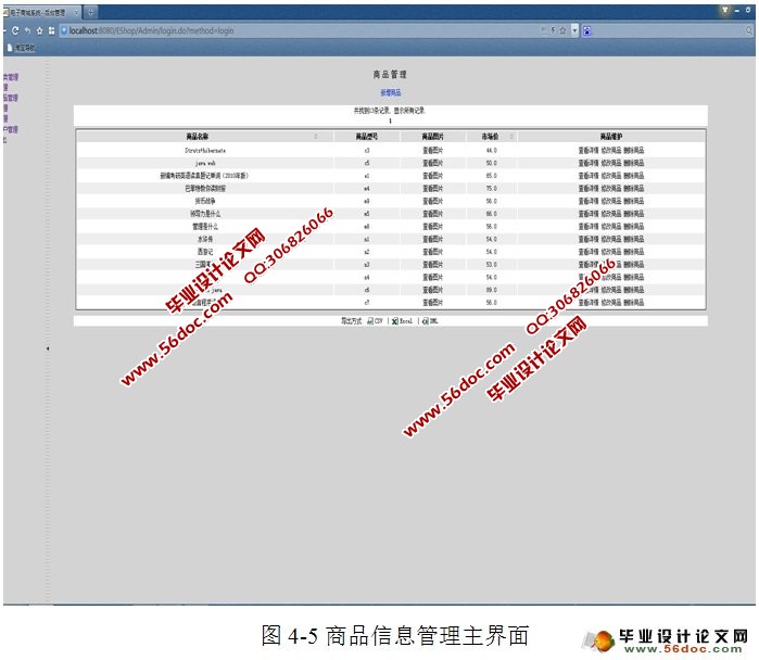 电子商城书店系统的设计(后台管理)(Struts,Hibernate,MySQL)