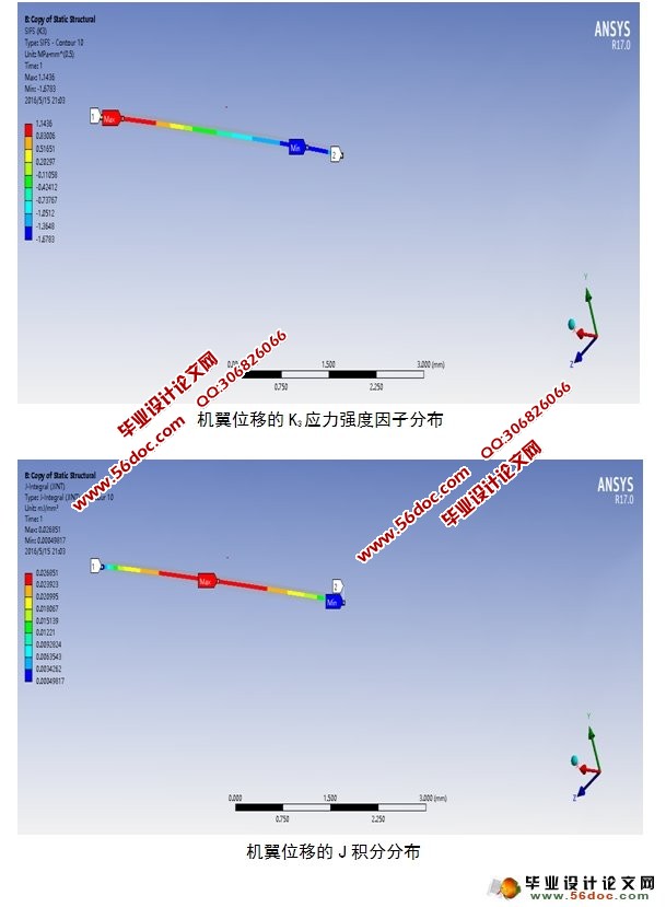 机翼机身对接结构三维断裂有限元分析(ANSYS)
