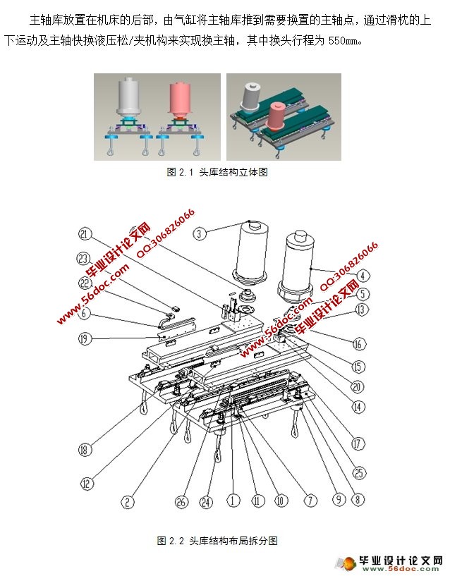 龙门加工中心头库结构设计(含CAD图,CAXA图)