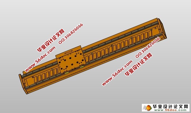 直线电机在龙门加工中心Y轴驱动上应用(含CAD图,CAXA图,UG三维图)