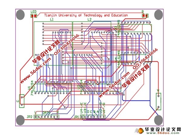 单片机控制LED点阵显示器的设计(附程序,原理图,PCB图)