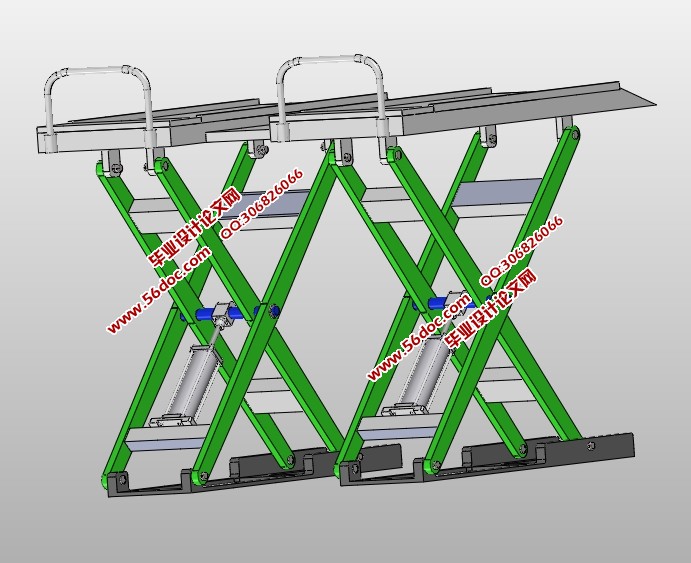 汽车检修升降台架的设计(含CAD零件装配图,SolidWorks三维造型)