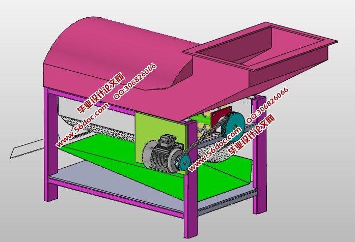 玉米脱粒机的设计(含CAD零件装配图,SolidWorks三维图)
