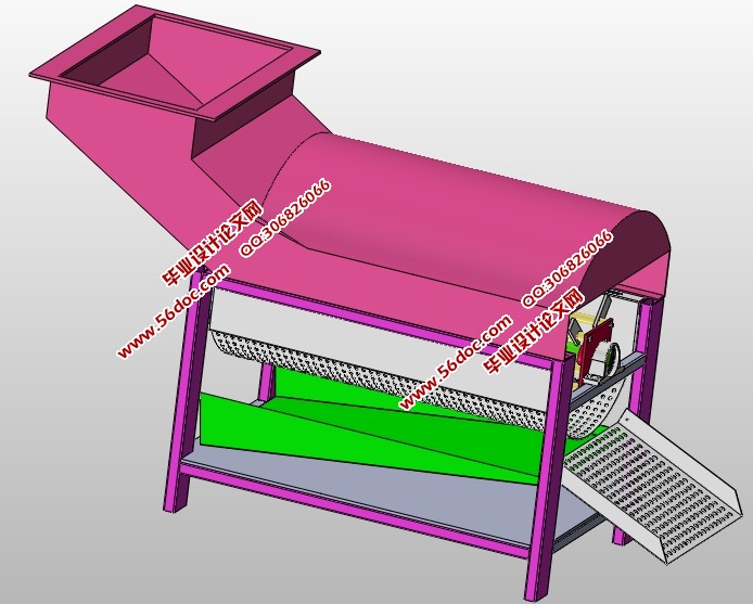 玉米脱粒机的设计(含CAD零件装配图,SolidWorks三维图)