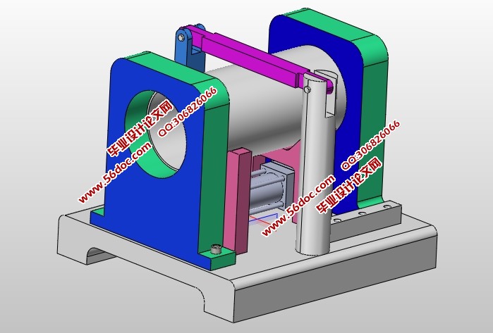 发动机活塞缸液压夹紧装置(含CAD零件装配图,SolidWorks三维图)