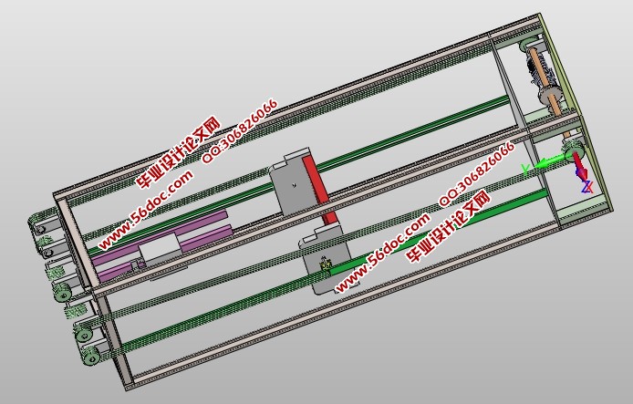 垂直升降类立体车库提升装置(含CAD图,SolidWorks,IGS三维图)