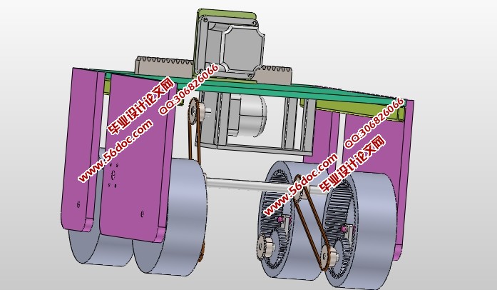 单自由度越障机器人设计(含CAD图,SolidWorks,IGS三维图)