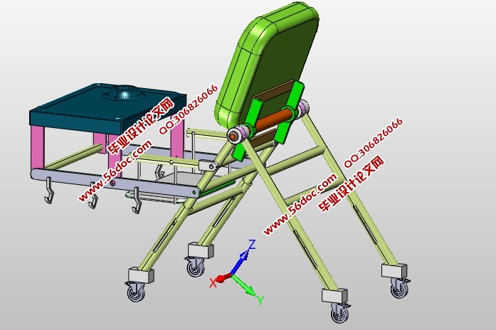 多功能婴儿餐桌椅的设计(含CAD图,SolidWorks,IGS三维图)