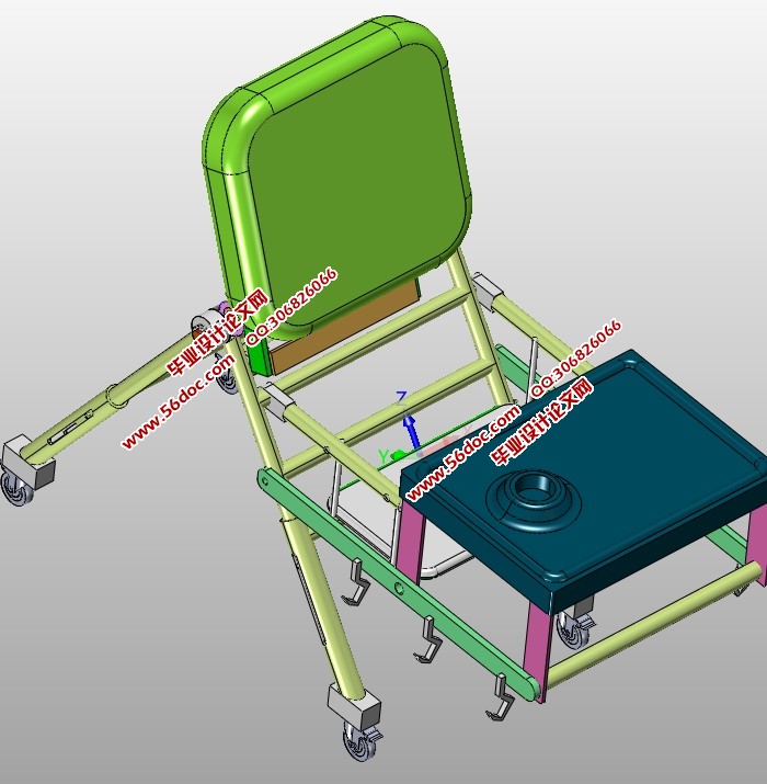 多功能婴儿餐桌椅的设计(含CAD图,SolidWorks,IGS三维图)