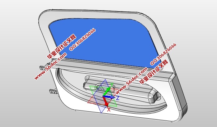 电动汽车右前车门的设计(含CAD图,SolidWorks,IGS三维图)