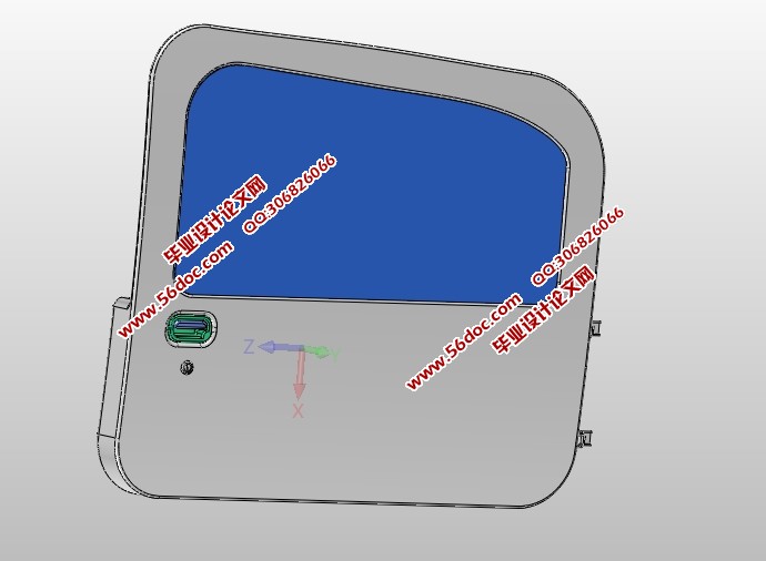 电动汽车右前车门的设计(含CAD图,SolidWorks,IGS三维图)