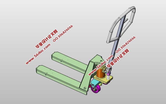 手动液压车设计(含CAD图,SolidWorks三维图)