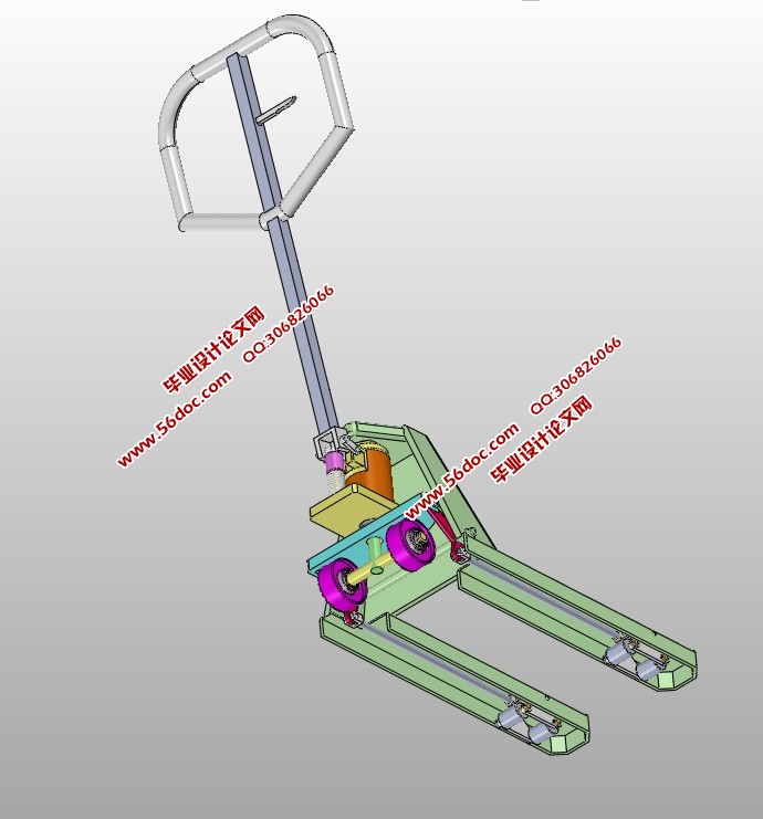 手动液压车设计(含CAD图,SolidWorks三维图)