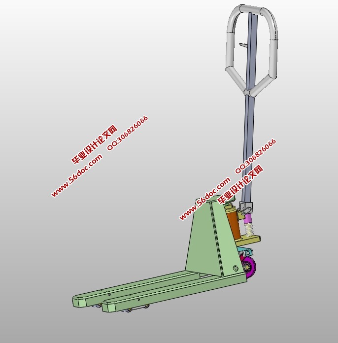 手动液压车设计(含CAD图,SolidWorks三维图)
