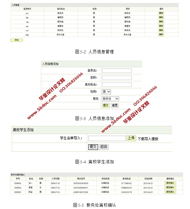 毕业生离校管理系统的设计与实现(JSP,MySQL)