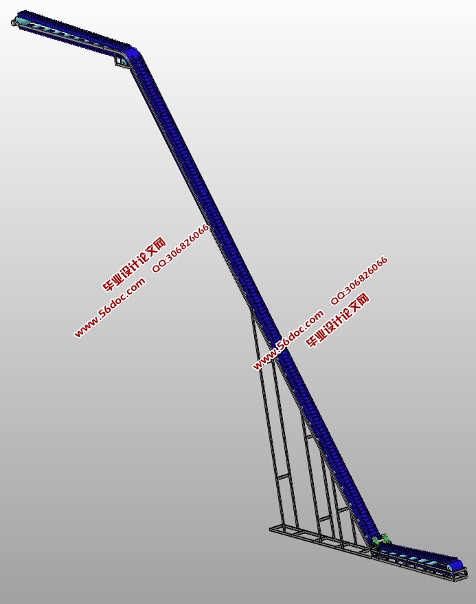 波状挡边带式输送机设计(含CAD零件装配图,SolidWorks,IGS,STEP三维)