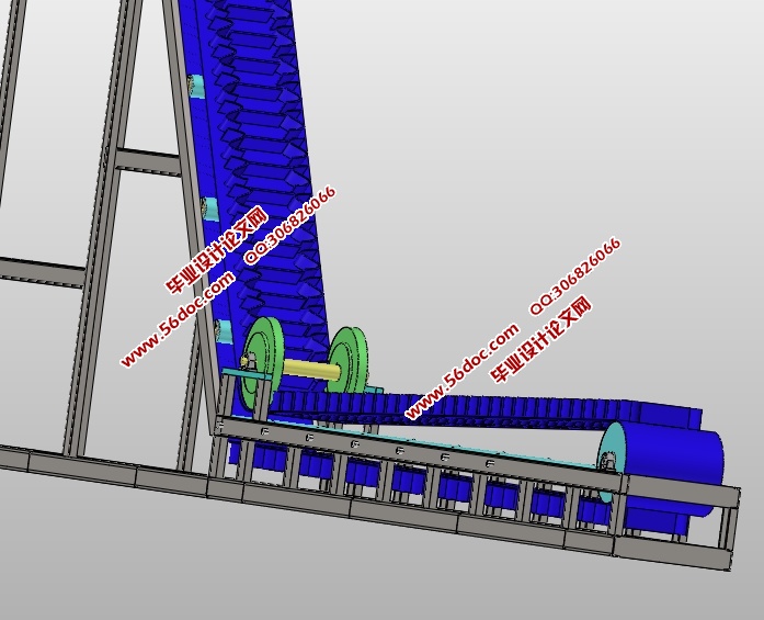 波状挡边带式输送机设计(含CAD零件装配图,SolidWorks,IGS,STEP三维)