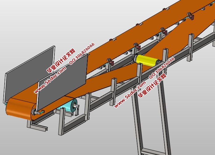 移动带式输送机设计(含CAD零件装配图,SolidWorks三维图)