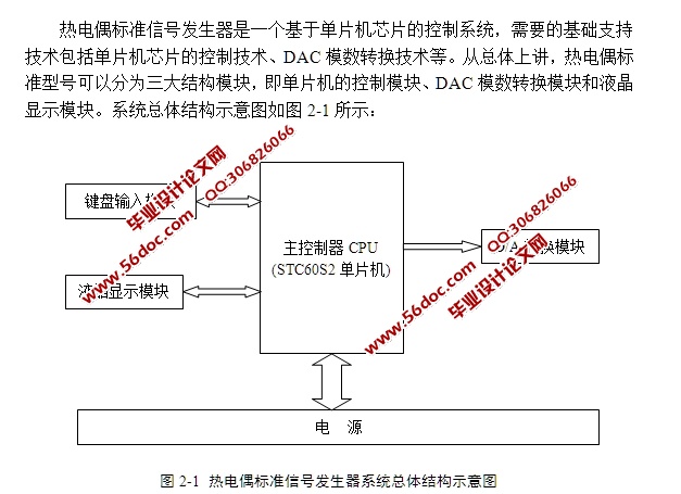 基于单片机的热电偶发生器设计(含电路原理图,程序)